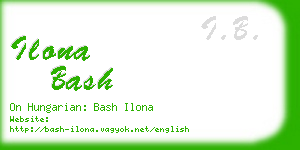 ilona bash business card